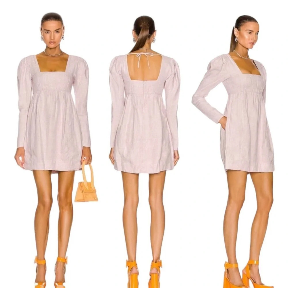 Ganni Hemp Dress in Light Lilac NEW